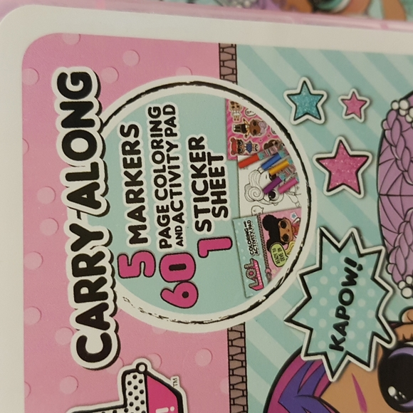 LOL Surprise Dolls Carry Along, 5 Markers, Activity Pad, Sticker Sheet, Set of 3 - Picture 4 of 4